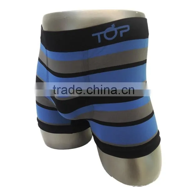 Strips Basic Mens Boxers Seamless Undergarments Hot Mature Sexy Men Underwear photo-2
