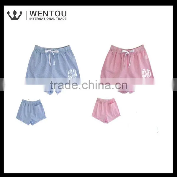 Hot Sale Monogrammed Seersucker Sorority Shorts photo-2
