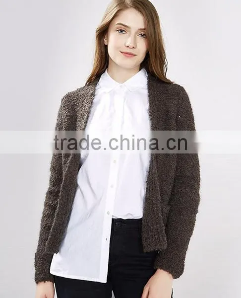 2017 Latest European Style Ladies Handmade Knitting Sweater Cardigan for Wholesale photo-3