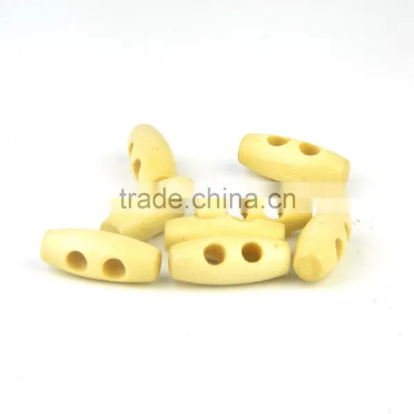 2 Holes Natural Wooden Buttons Sewing Horn Toggle Buttons For Coat Cloth Accessories photo-3