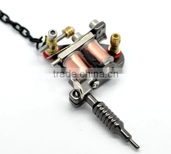 Best Sale Gunmetal Mini Tattoo Machine Key Chains & Key Ring photo-2
