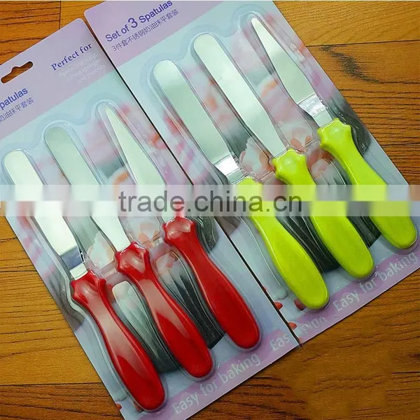 3pcs/LOT Small Cranked Angled Spatula Palette Knife Cakes Icing SugarCraft Fondant Cake Decoration Tools photo-5