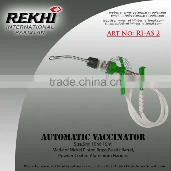 Pakistan Metal Syringe Luer Lock,Metal Vaccinator Luer Lock,jeringa de Vacunacion de Metal,veterinary Instruments photo-2