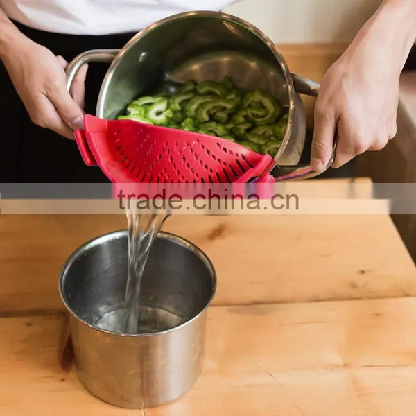 Hot Sale Clip-on Silicone Strainer,Universal Size Fits Most Pans photo-5