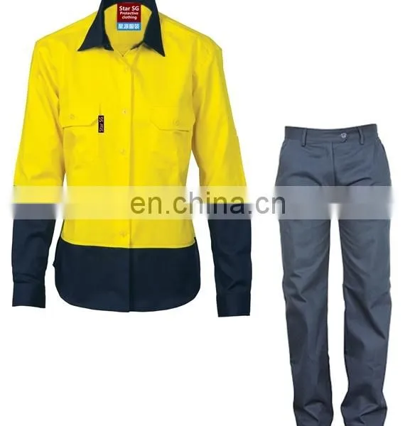 Womens Safety Track Suits Workwear Safety Reflective Shirts and Pants Design for Work Clothes photo-2