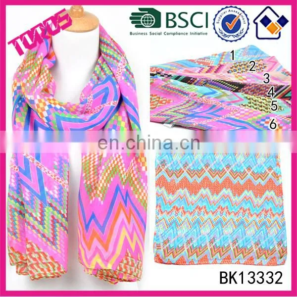 2015 New Arrive Spring Summer Lady Shawl Fashion Chiffon Wholesale Twill Scarf photo-4