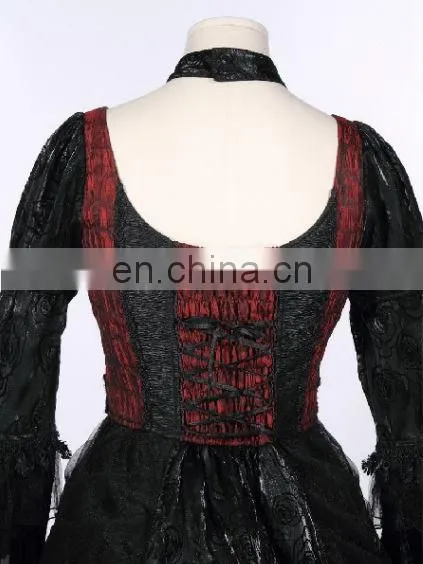 Gothic Princess Dress With Attached Laced Choker photo-4
