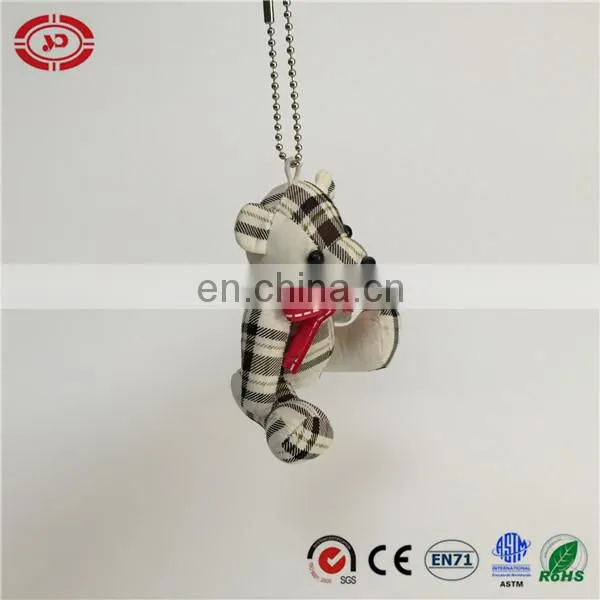 Tiny Grid Fabric Sitting Knotted Lovely Decoration Keychain Toy photo-3