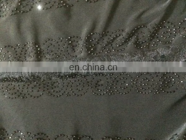 Black Lycra(Stretchable) + Velvet Diamond Stone Work Islamic Burqa / Casual Daily Wear Islamic Burkha photo-6