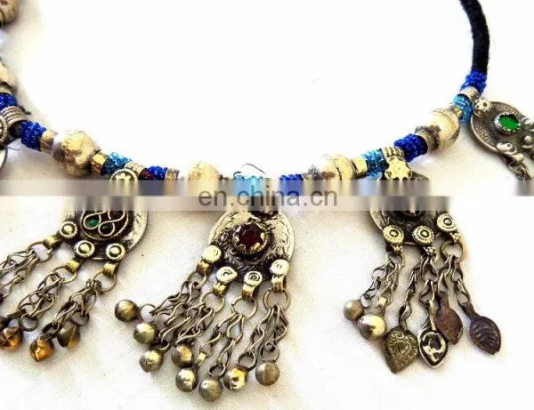 -Vintage Gypsy Kuchi Jewlery-Boho Hippie Afghani Vintage Necklace photo-4