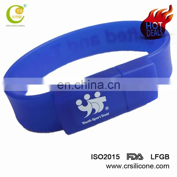 High Quality Silicone Bracelet Promotion Gift Print Logo 512mb-64gb Silicon Wristband/ Bracelet Usb 2.0 Flash Drive photo-6