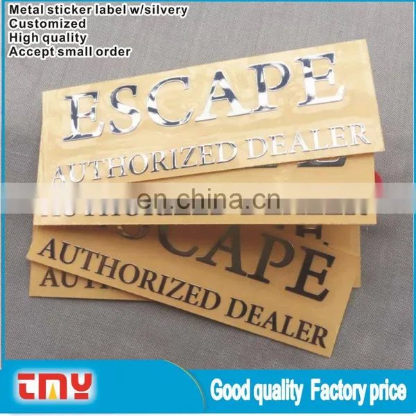 Custom Metal Brand Logo Sticker Label, Engraved Gold Adhesive Metal Label Sticker For Furniture photo-4