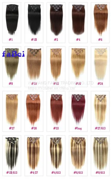 Free Sample for Black/white Women,clip in Hair Extension Clip,clip in Cheap Human Hair Extension Price photo-3