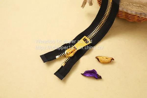 #3 #4 #5 #8 #10 Metal Brass Zipper With Swiss Teeth Open End photo-4