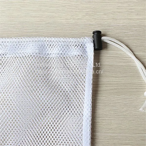 Sports Durable Mesh Drawstring Sports Equipment Bag,Travel Zipper Mesh Laundry Bag photo-2