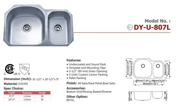 Guangdong Dongyuan Kitchenware Stainless Steel Kitchen Sinks photo-2
