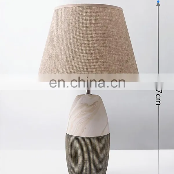 Nordic Living Room Decoration Brown Table Lamp Wholesale Cheap Exquisite Ceramic Bedside Lamp photo-7