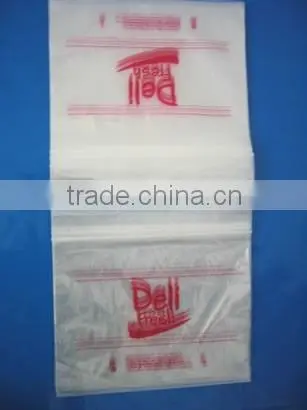 Printed Polyethylene Plastic Deli Saddle Bags With Zipper and Logo photo-2