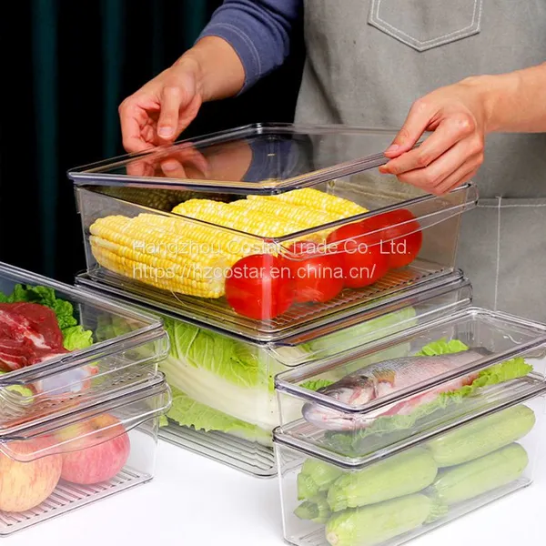 Пластиковый контейнер для хранения продуктов с крышкой и ручкой, предназначенный для кухни, кладовой, шкафов, холодильника, морозильной камеры - органайзер для сухофруктов, овощей, макаронных изделий