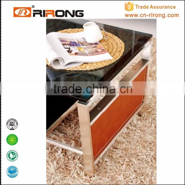 Foshan China Glass Coffee Table Stainless Steel Legs photo-5