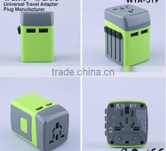 World Travel Adapter With Dual USB Charging Ports Universal Travel Adapter Travel Electric Adapter photo-3