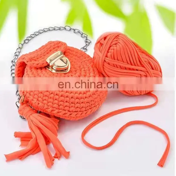 Yarn Handbag T-shirt Yarn Crochet Hand Knitting Cotton Spaghetti For Crochet photo-2