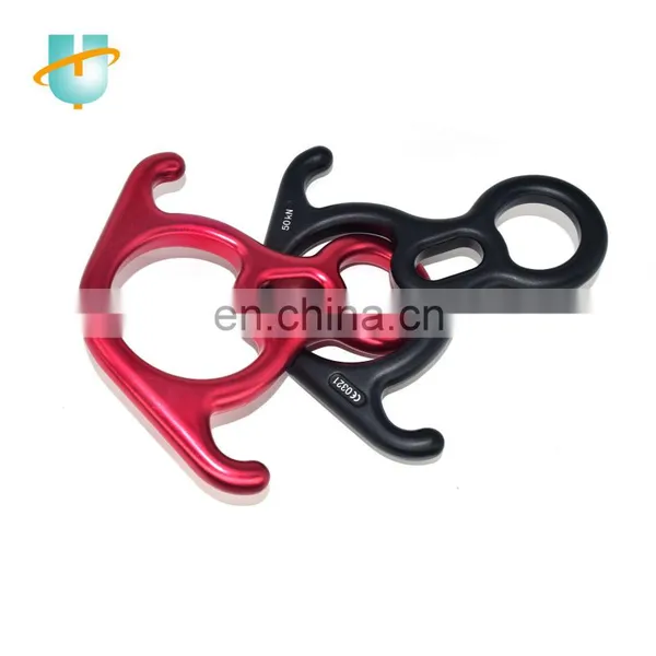 Outdoor Mountaineering Descending Device Horn Buckle Ring Descender Rock Climbing Rescue Descending Ring Buckle Horn Buckle 50KN photo-2