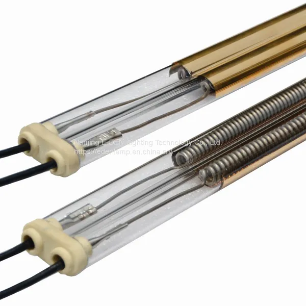Powerful Medium Wave Infrared Element Energy Saving Quartz Golden Reflector Infrared Element