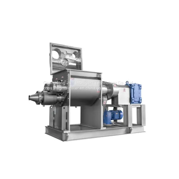 PLC Control Vacuum Kneader with Strainer of Screw Discharging Extruder for Silicone Compound Rubber, Gum