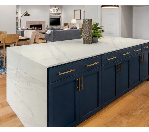 Code：3015，Calacatta Artificial Stone Quartz Slab Kitchen Countertops photo-3