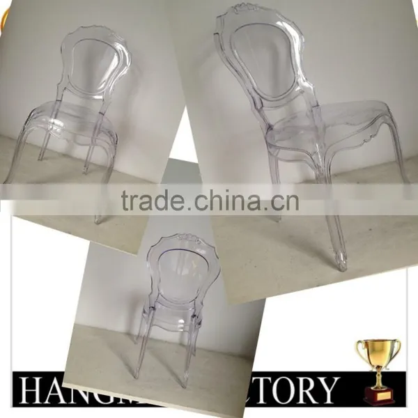 High Quality PC Wedding Clear Glass Chair