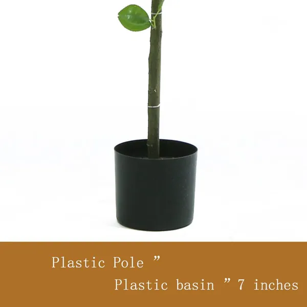 Hot Sales New Design Bonsai Stand Simulation Plastic Tree Real Touch 120cm Lemon Tree Artificial Tree Indoor Home Outdoor photo-2