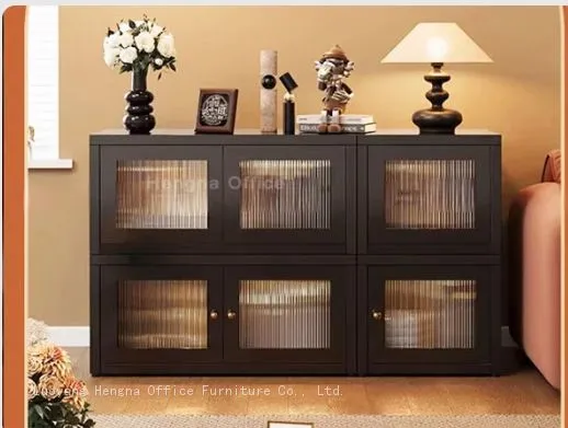 Modern Storage Cabinet GLC-03 - Dustproof, Tool-Free Assembly for Living Room|Kids Toy Storage Box