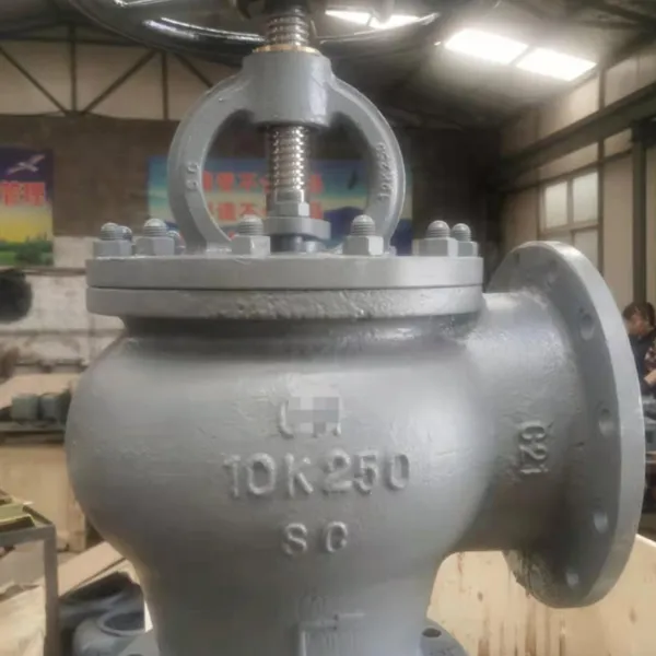 JIS F7308 5K 10K 16K Flange Cast Iron Globe Valve Cast Steel Marine Valve Angle Globe Valve photo-6