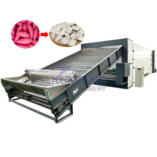 Automatic Sweet Potato Drying Machine Washing Cutting Processing Machinery Dried Chips Production Line EPC