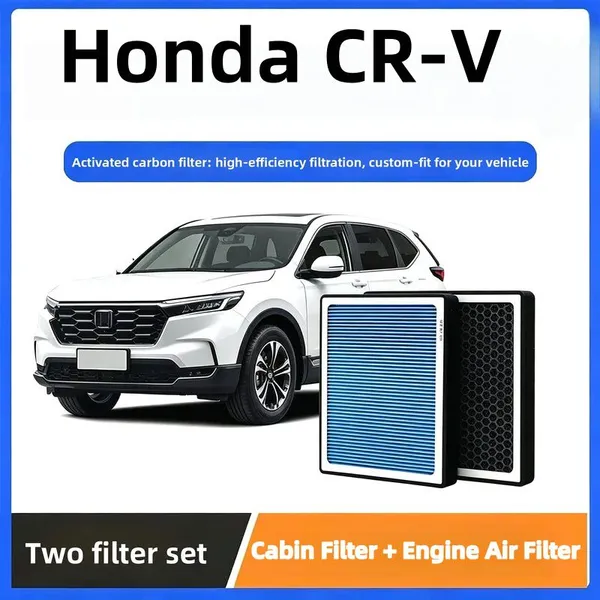 Engine & Cabin Air Filter 2‑Pcs Activated Carbon Filter Set For Honda CR‑V Different Years Models