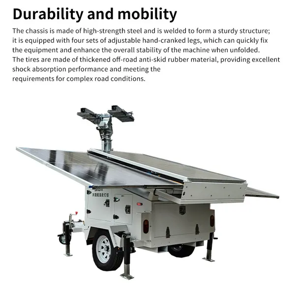 Photovoltaic Hybrid Mobile Light Tower, Solar Energy Storage + Diesel Backup Power Generation, Large‑Area Lighting for Off‑Grid Field Sites photo-5