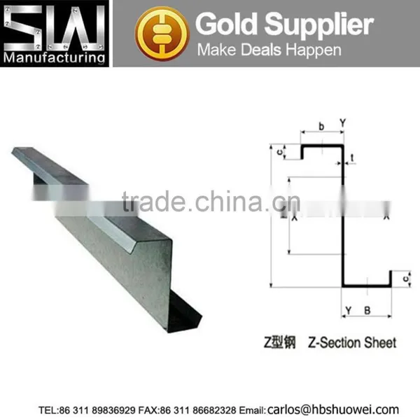 Hot Dipped Galvanized Z Steel Purlins With Punched Holes photo-5