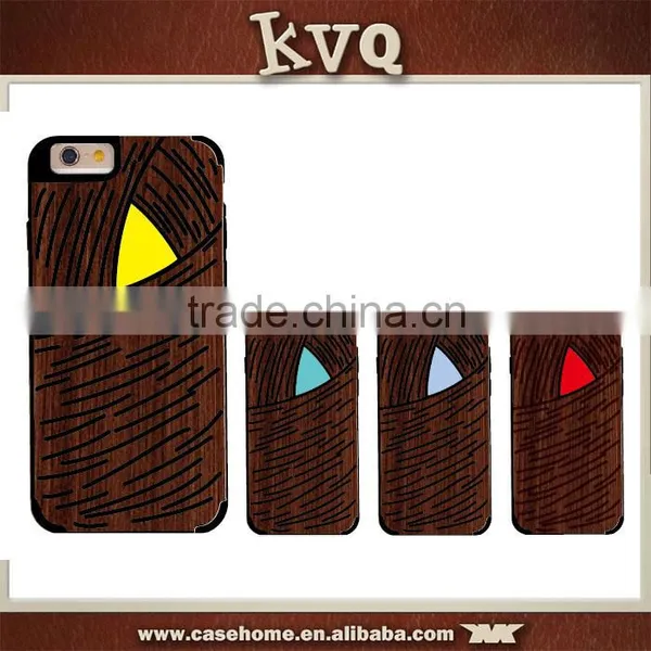 Natural Wood Wooden Hard Case Cover Protect Pattern For Apply Iphone 5s 6 photo-2