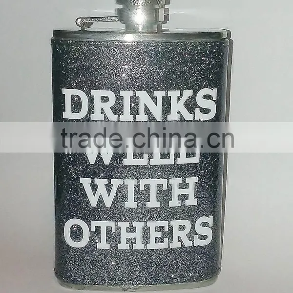 Glitter Stainless Steel Drinking Party Gift Flask Fashion Portable photo-2