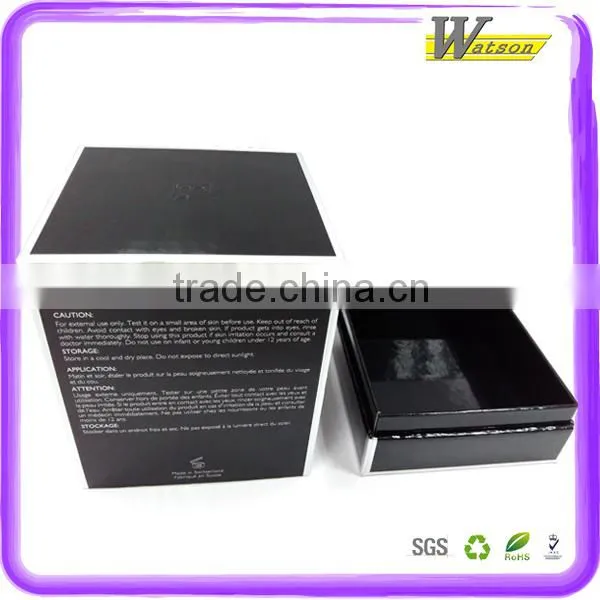 High-quality Cardboard Custom Lid/Bottom Packaging Printed Black Gift Box photo-3