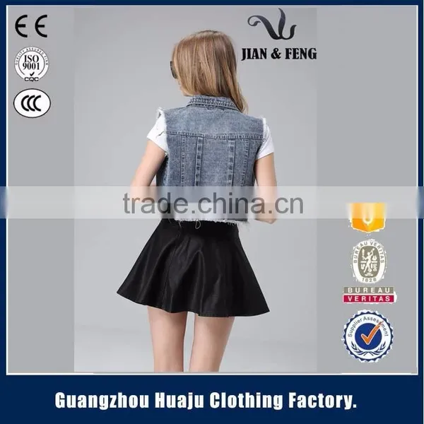 2016 New Style Female Sleeveless Denim Vest for Sale photo-6