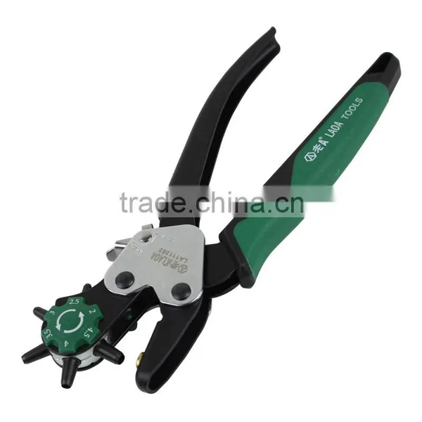 LAOA High Quality New DIY Ergonomic Leather Hole Punches 6 Sizes Revolving Leather Punch photo-2