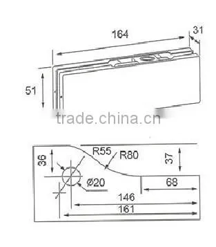 Stainless Steel Glass Door Cabinet Hinge (DL-034) photo-2