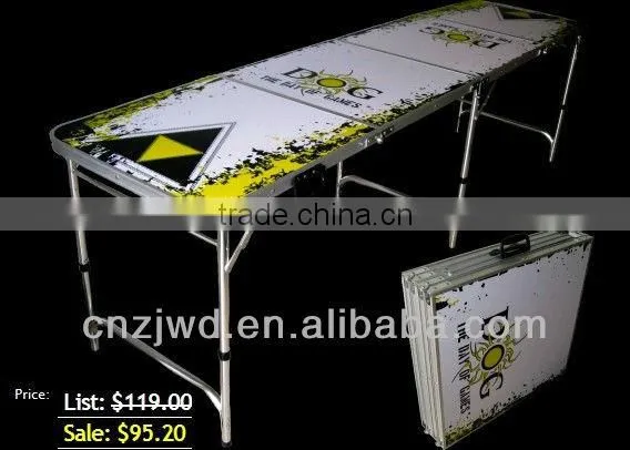 8ft Folding Aluminum Beer Pong Game Table/ Portable Picnic/Camping BBQ Table photo-3