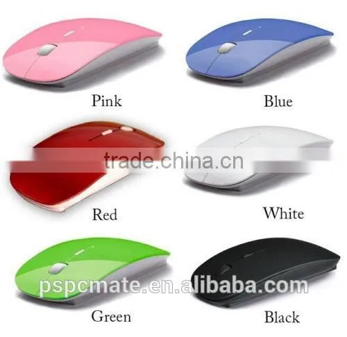 Glossy Surface Flat Coreless Mice With Mini Receiver 2.4G Wireless Mouse for Macbook photo-2