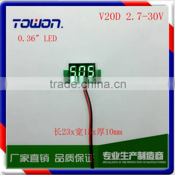 LED V20D DC 2.5-30V Two Wires Red/Blue/Green Digital Voltmeter Display Module 0.36 "LED Voltage Meter photo-5