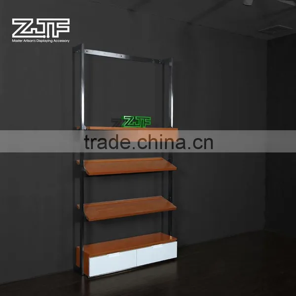 ZJF China Wooden Garment Wall Rack Display photo-4