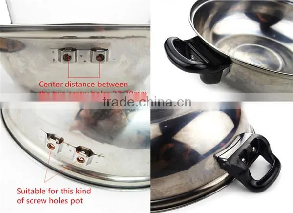 High Quality 2pcs Cooker Sauce Pan Pot Replacement Short Side Handle Metal Black Pressure Pan photo-6
