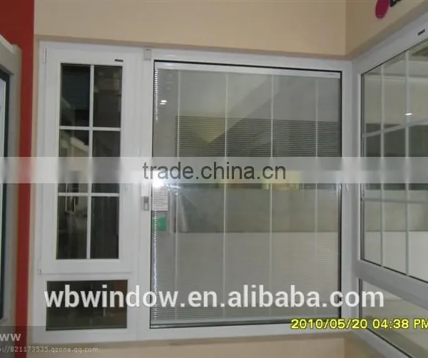 High Grade of Pvc Insulating Glass With Blinds Window for Sale photo-4